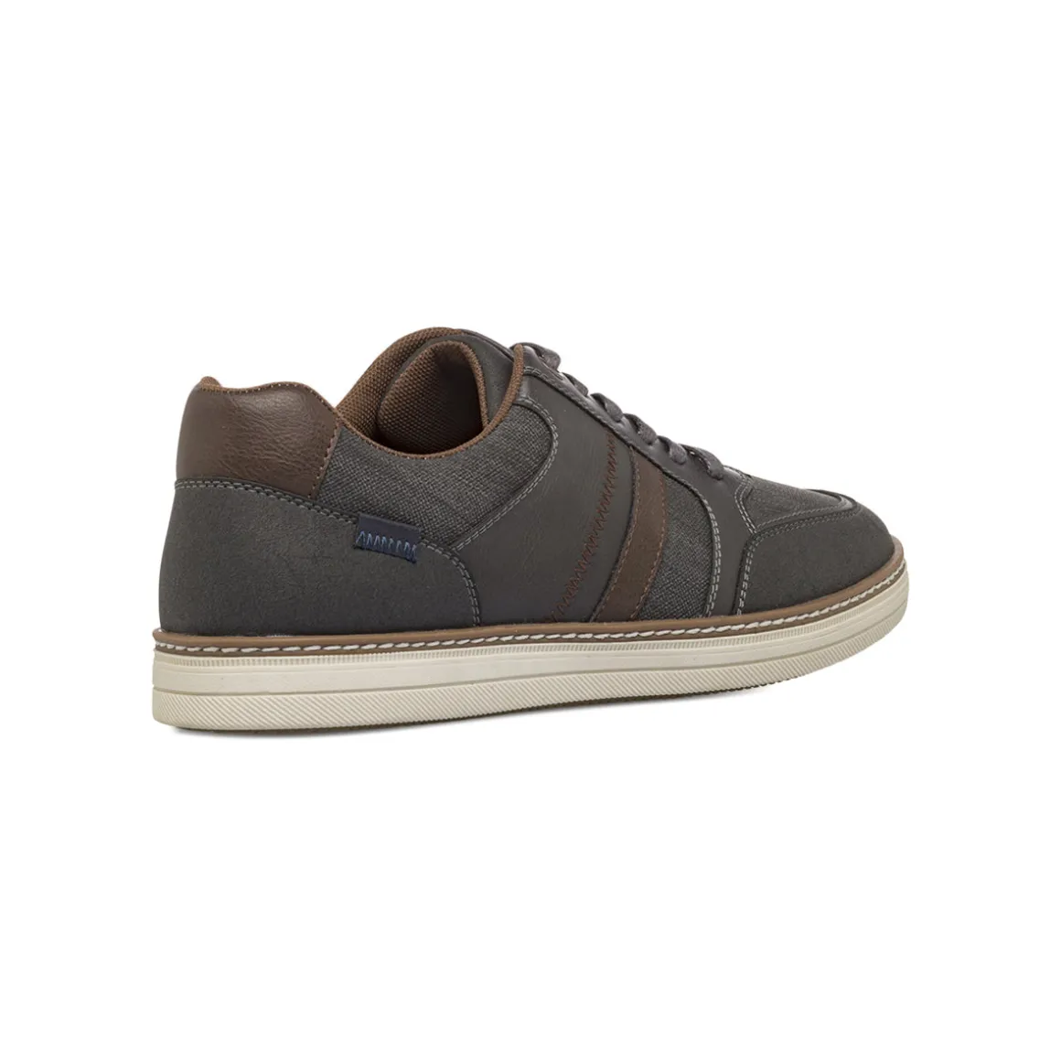 Sneakers da Uomo Grigie con Dettagli Marroni Riflessi Urbani