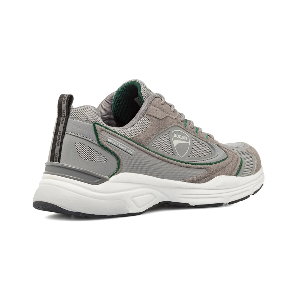 Sneakers da Uomo Grigie con Inserti in contrasto verdi Ducati