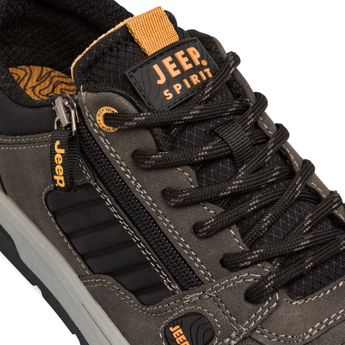 Sneakers da Uomo Grigie con Dettagli Neri Jeep
