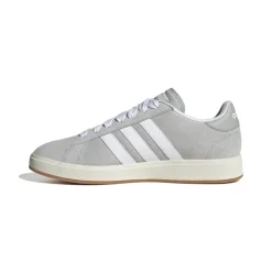 Sneakers da uomo grigie in pelle con logo adidas Grand Court 00s