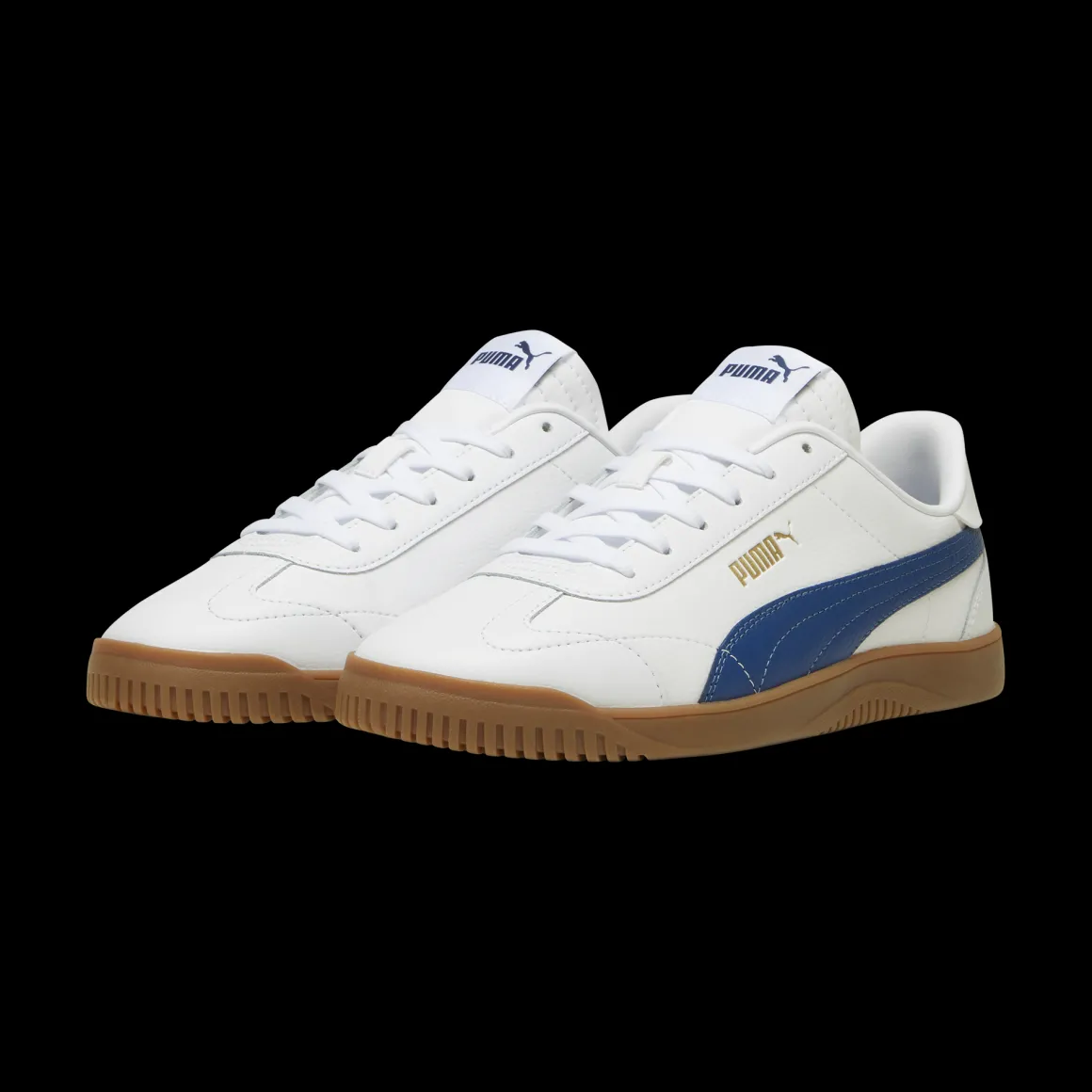 Sneakers da uomo in pelle bianche e blu Puma Club 5v5