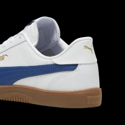 Sneakers da uomo in pelle bianche e blu Puma Club 5v5