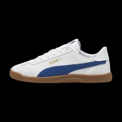 Sneakers da uomo in pelle bianche e blu Puma Club 5v5