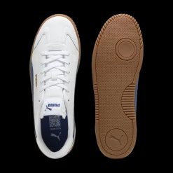 Sneakers da uomo in pelle bianche e blu Puma Club 5v5