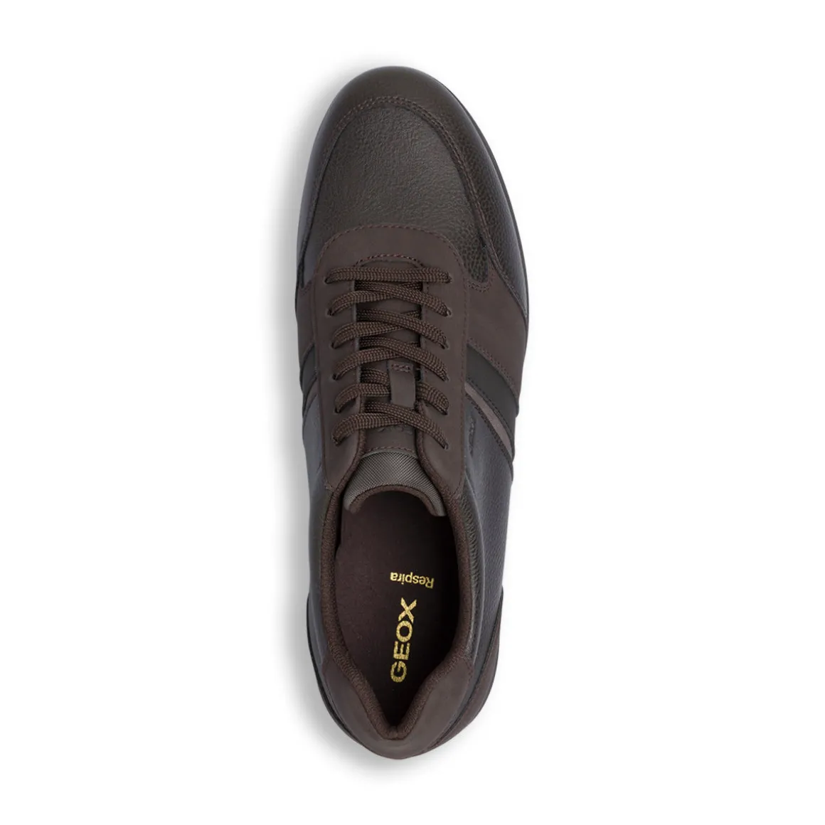 Sneakers da uomo marroni con suola traspirante e impermeabile Geox