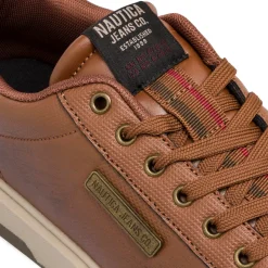 Sneakers da uomo marroni con logo Nautica Jeans