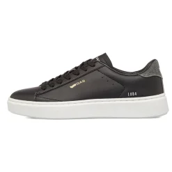 Sneakers da Uomo Nere con Suola Bianca Gas