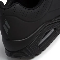Sneakers da uomo nere con suola ad aria Skechers Uno