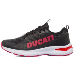 Sneakers da Uomo Nere con Maxi Logo Rosso e Suola Sportiva Ducati