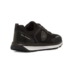 Sneakers da uomo nere con logo e dettagli grigi Tonino Lamborghini