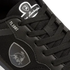 Sneakers da uomo nere con logo e dettagli grigi Tonino Lamborghini