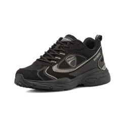 Sneakers da Uomo Nere con Dettagli Grigi e Suola Sportiva Ducati