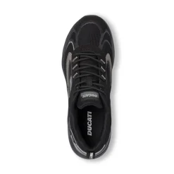 Sneakers da Uomo Nere con Dettagli Grigi e Suola Sportiva Ducati