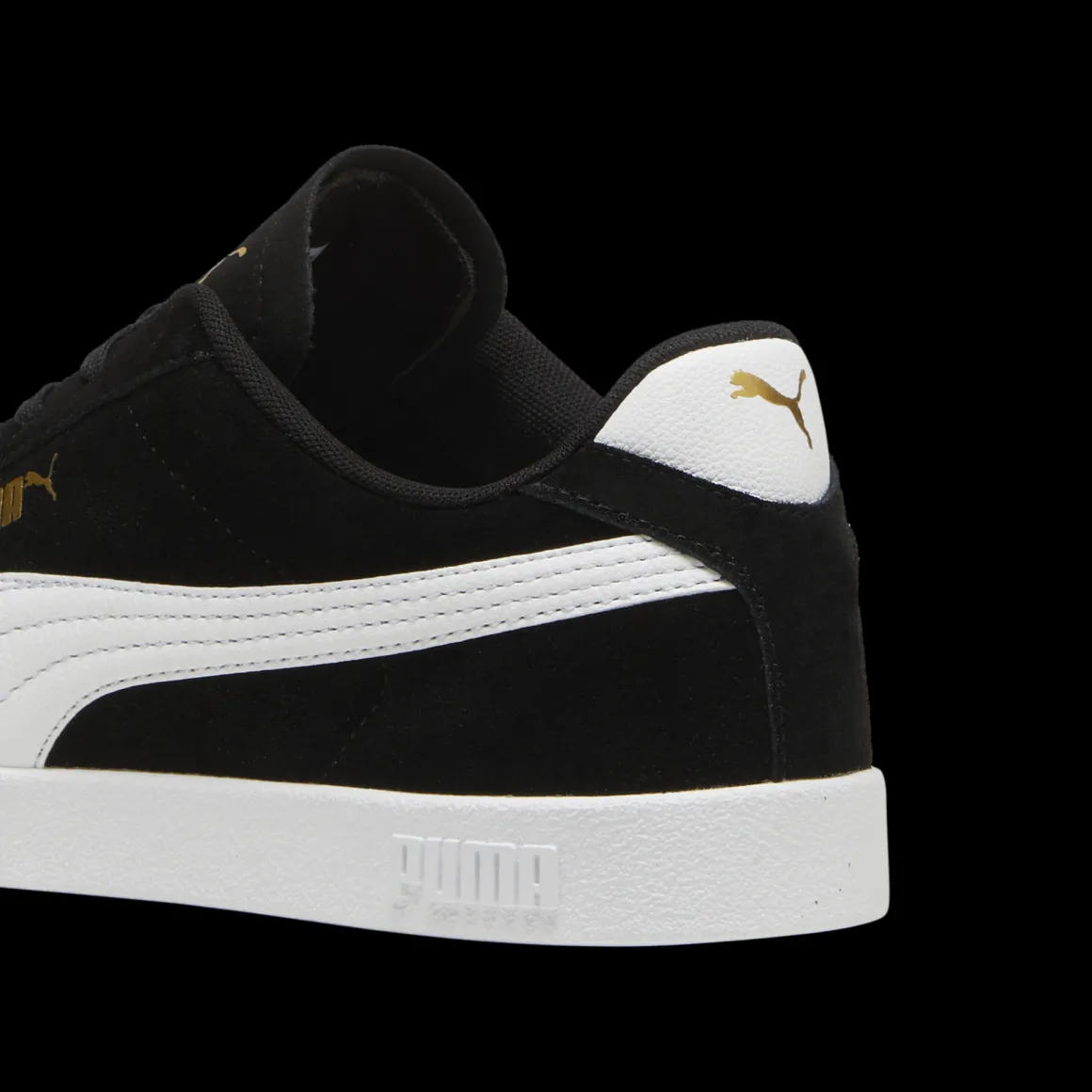 Sneakers da uomo nere in pelle effetto scamosciato Puma Club II