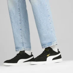 Sneakers da uomo nere in pelle effetto scamosciato Puma Club II