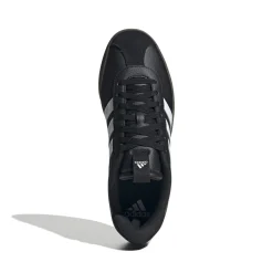 Sneakers da uomo nere in pelle scamosciata con logo adidas VL Court 3.0