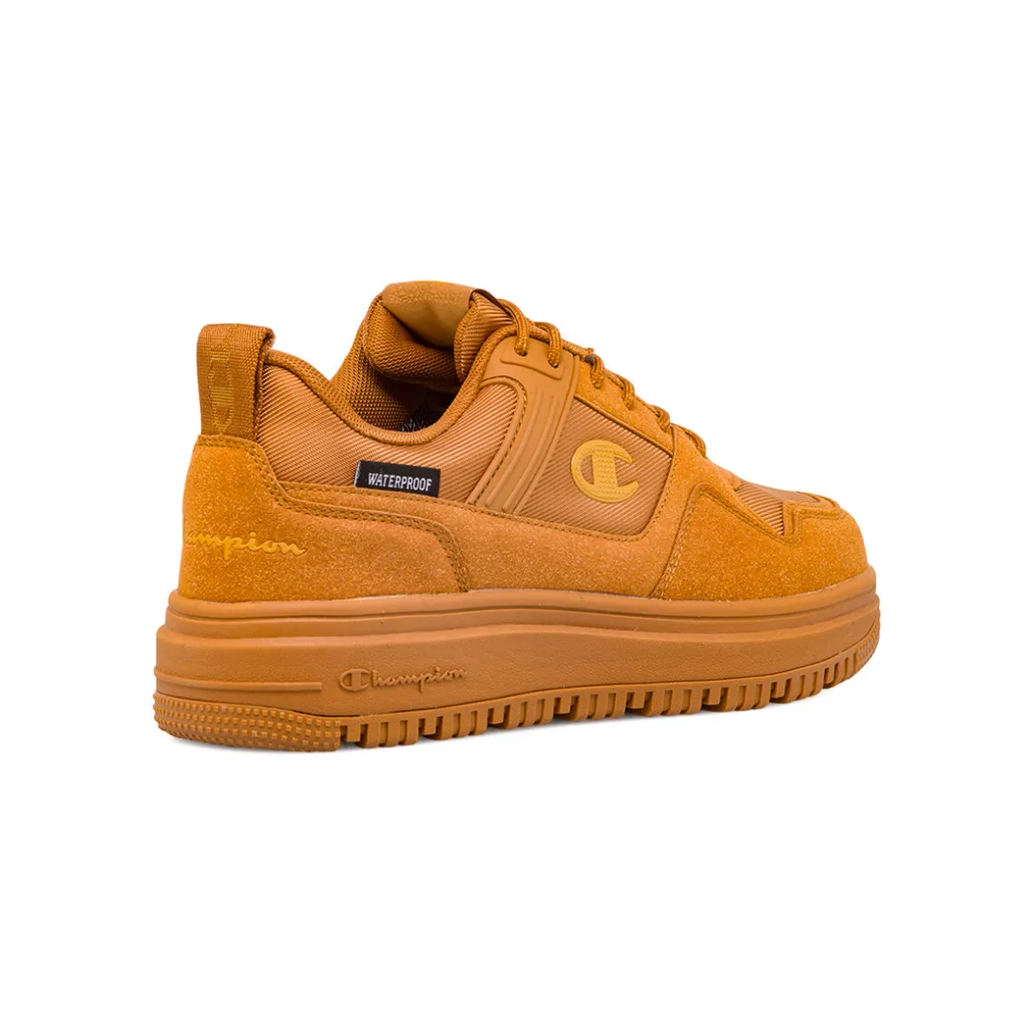 Sneakers da uomo ocra con logo Champion Low Utility
