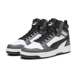 Sneakers da uomo Puma Rebound V6 grigie e nere con logo