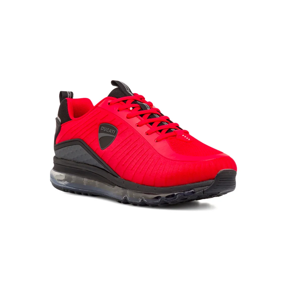 Sneakers da uomo rossa e grigia con suola ad aria Ducati Legacy Air 4