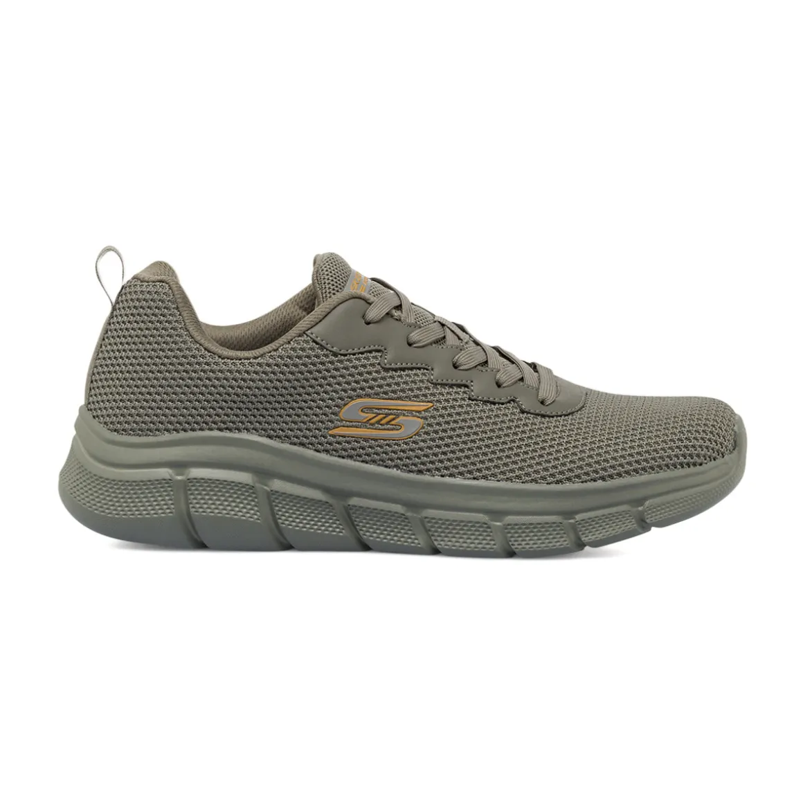 Sneakers da Uomo verde knit con suola alta Skechers