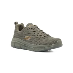 Sneakers da Uomo verde knit con suola alta Skechers