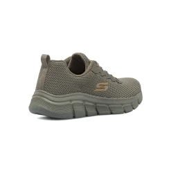 Sneakers da Uomo verde knit con suola alta Skechers
