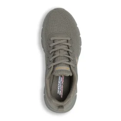 Sneakers da Uomo verde knit con suola alta Skechers