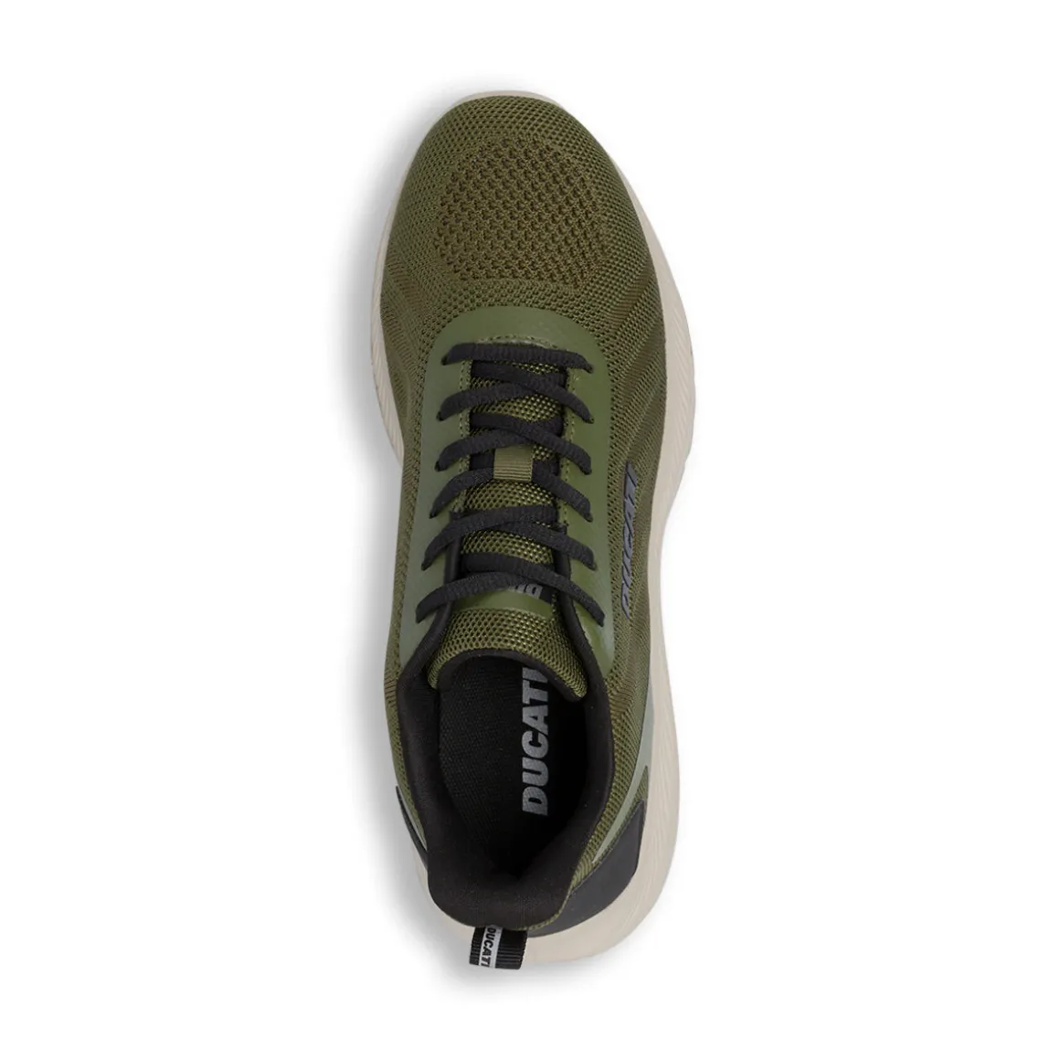 Sneakers da Uomo Verdi con Dettagli Neri e Suola in contrasto Ducati
