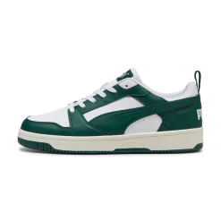 Sneakers da uomo verdi e bianche con logo Puma Rebound v6 Low