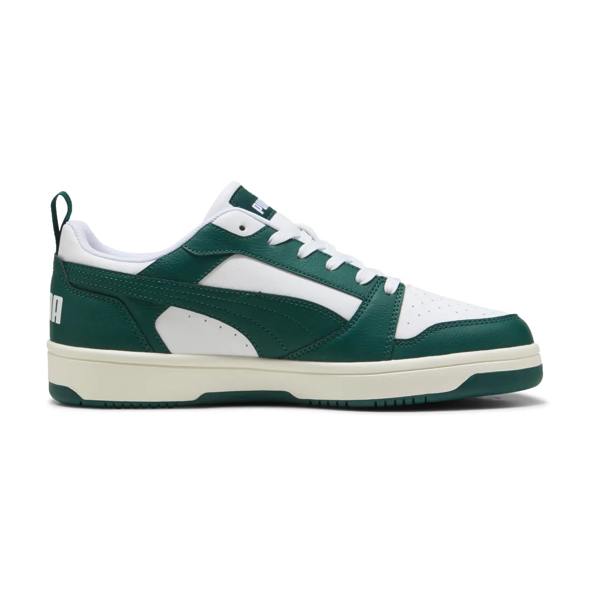 Sneakers da uomo verdi e bianche con logo Puma Rebound v6 Low