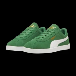 Sneakers da uomo verdi in pelle effetto scamosciato Puma Club II