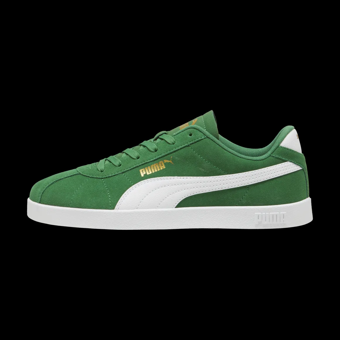 Sneakers da uomo verdi in pelle effetto scamosciato Puma Club II