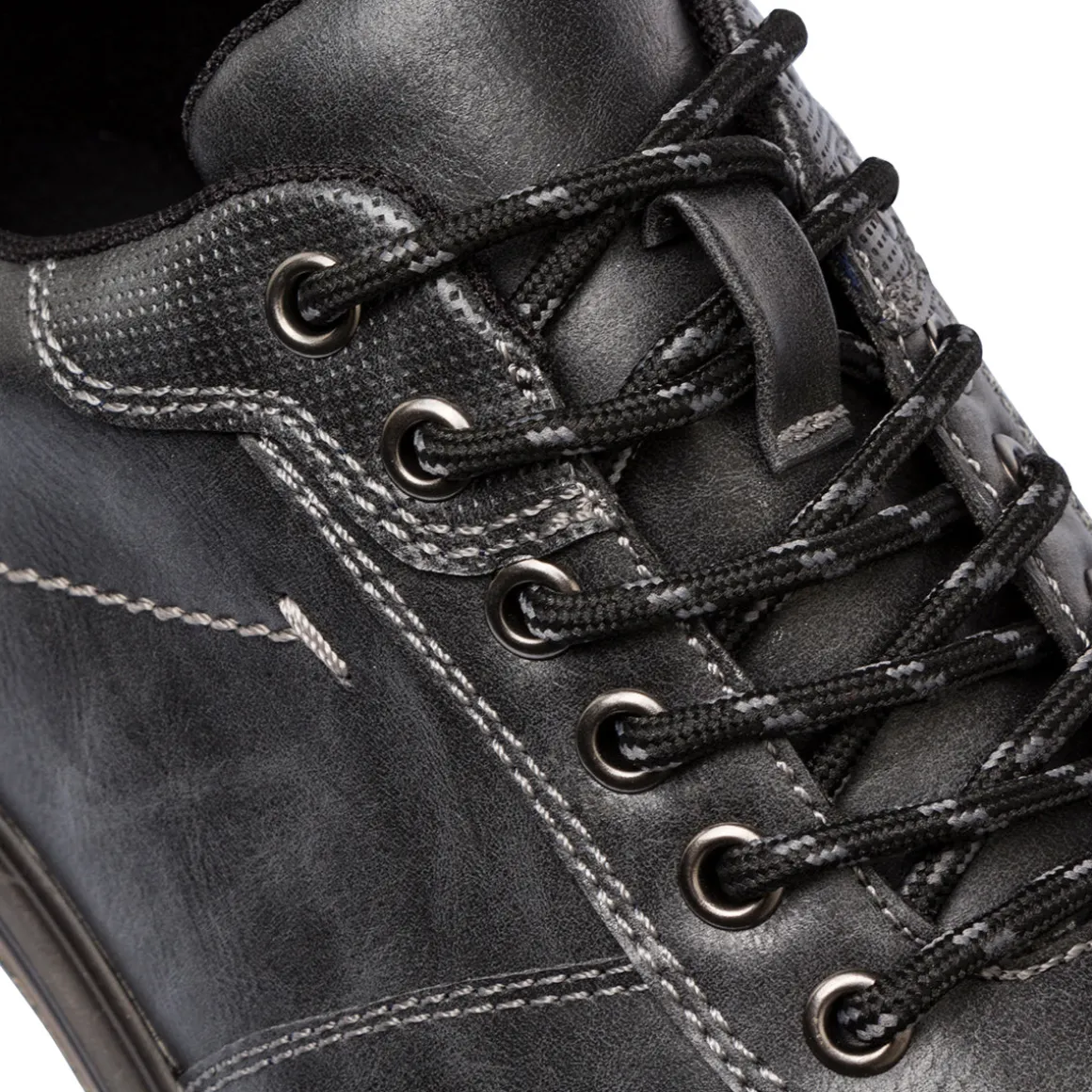 Sneakers eleganti nere effetto vintage da uomo Riflessi Urbani