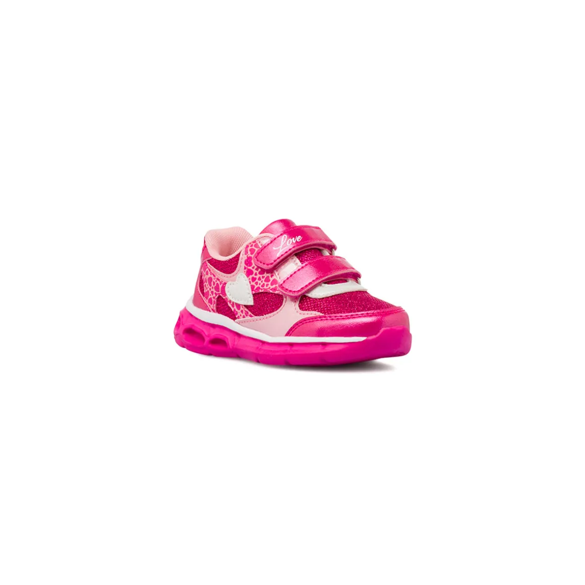 Sneakers Fucsia da Bambina con strappo e luci Chicco