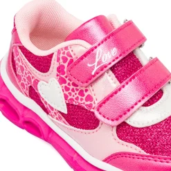 Sneakers Fucsia da Bambina con strappo e luci Chicco