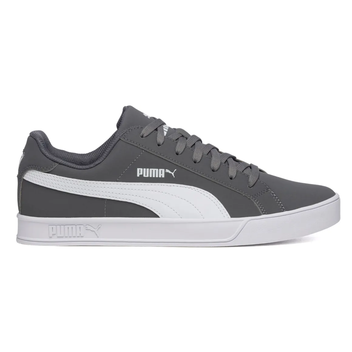 Sneakers grigie con striscia laterale a contrasto Puma Smash Vulc
