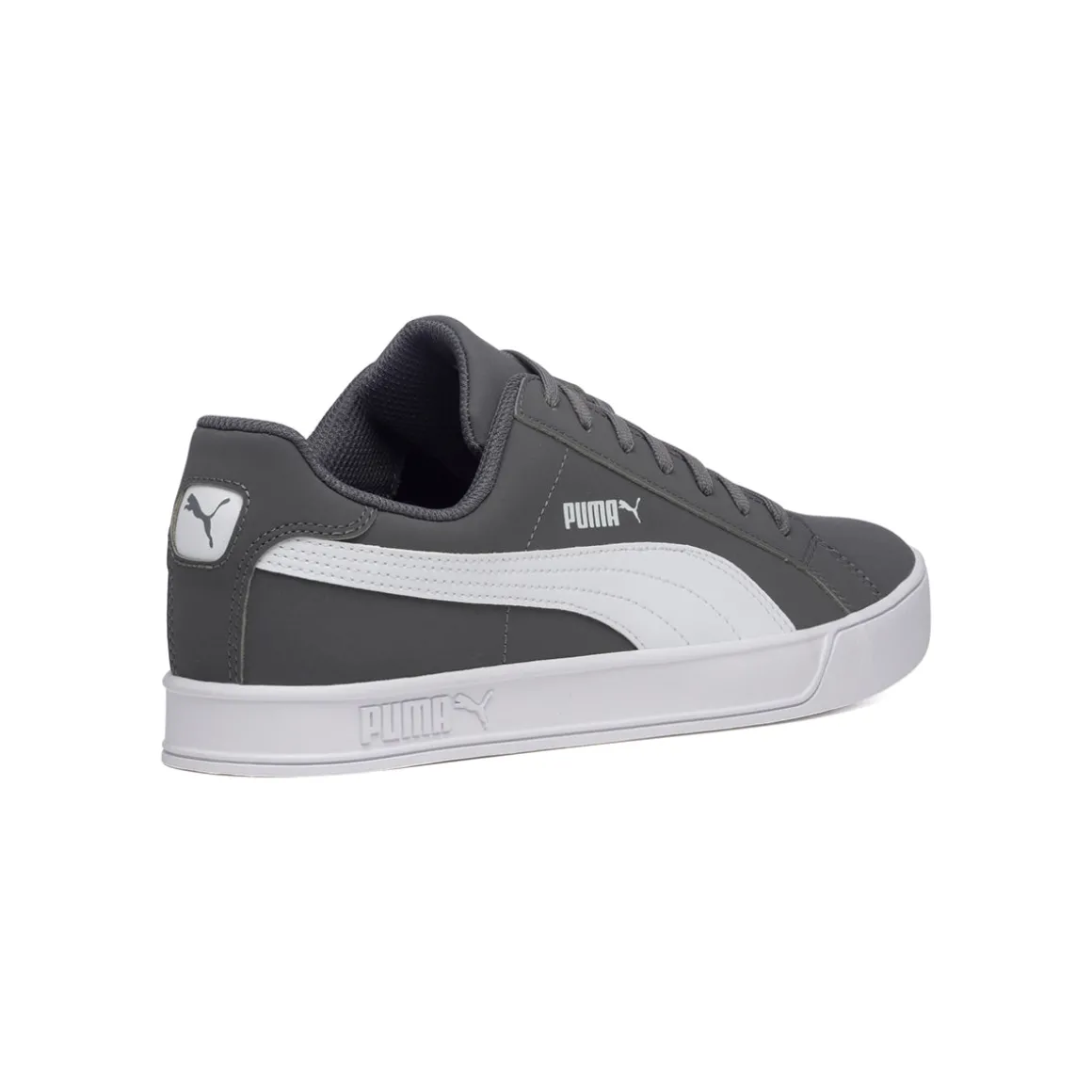 Sneakers grigie con striscia laterale a contrasto Puma Smash Vulc