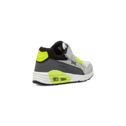 Sneakers grigie da bambino con strappo e dettagli fluo Everlast