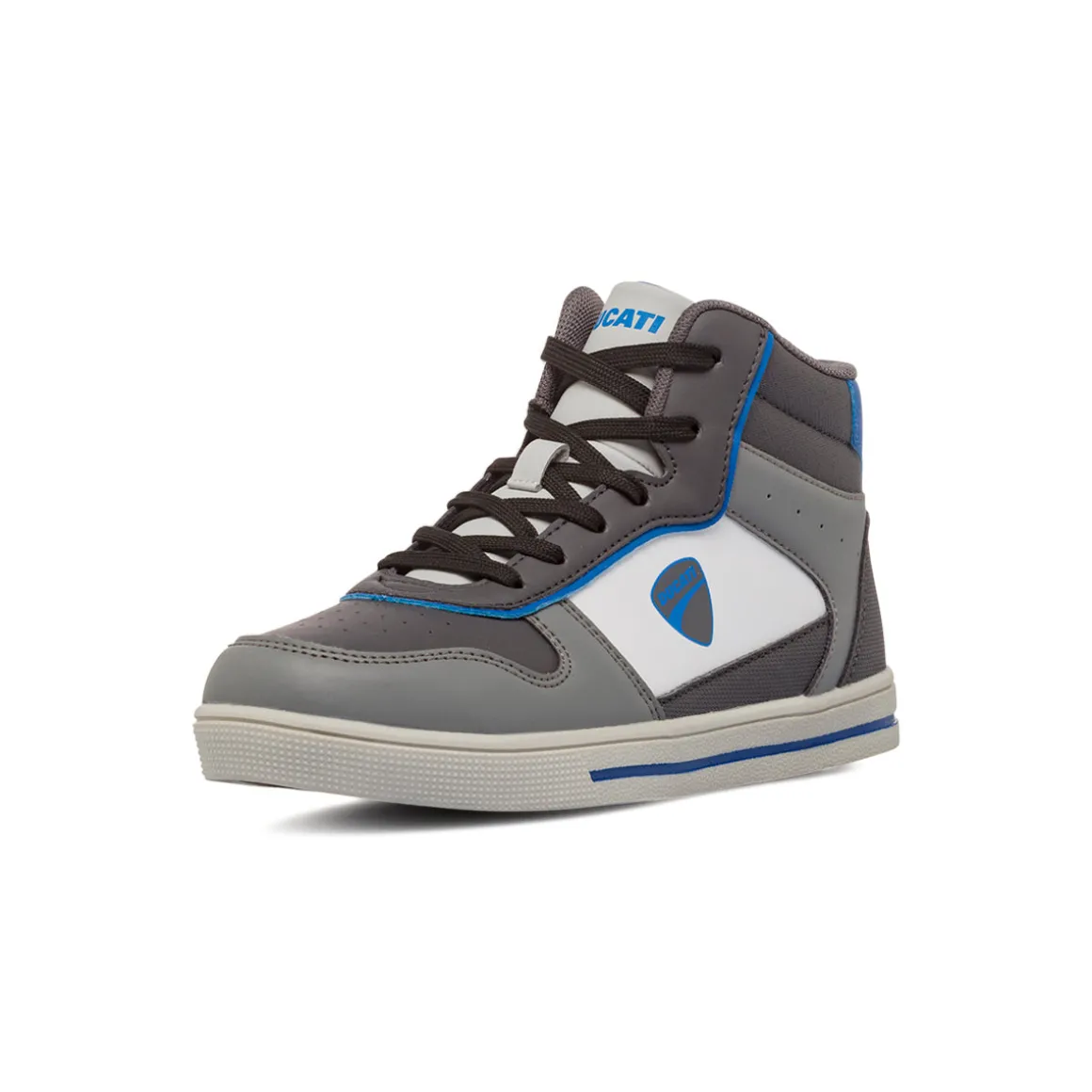 Sneakers grigie da Bambino con dettagli in contrasto blu Ducati