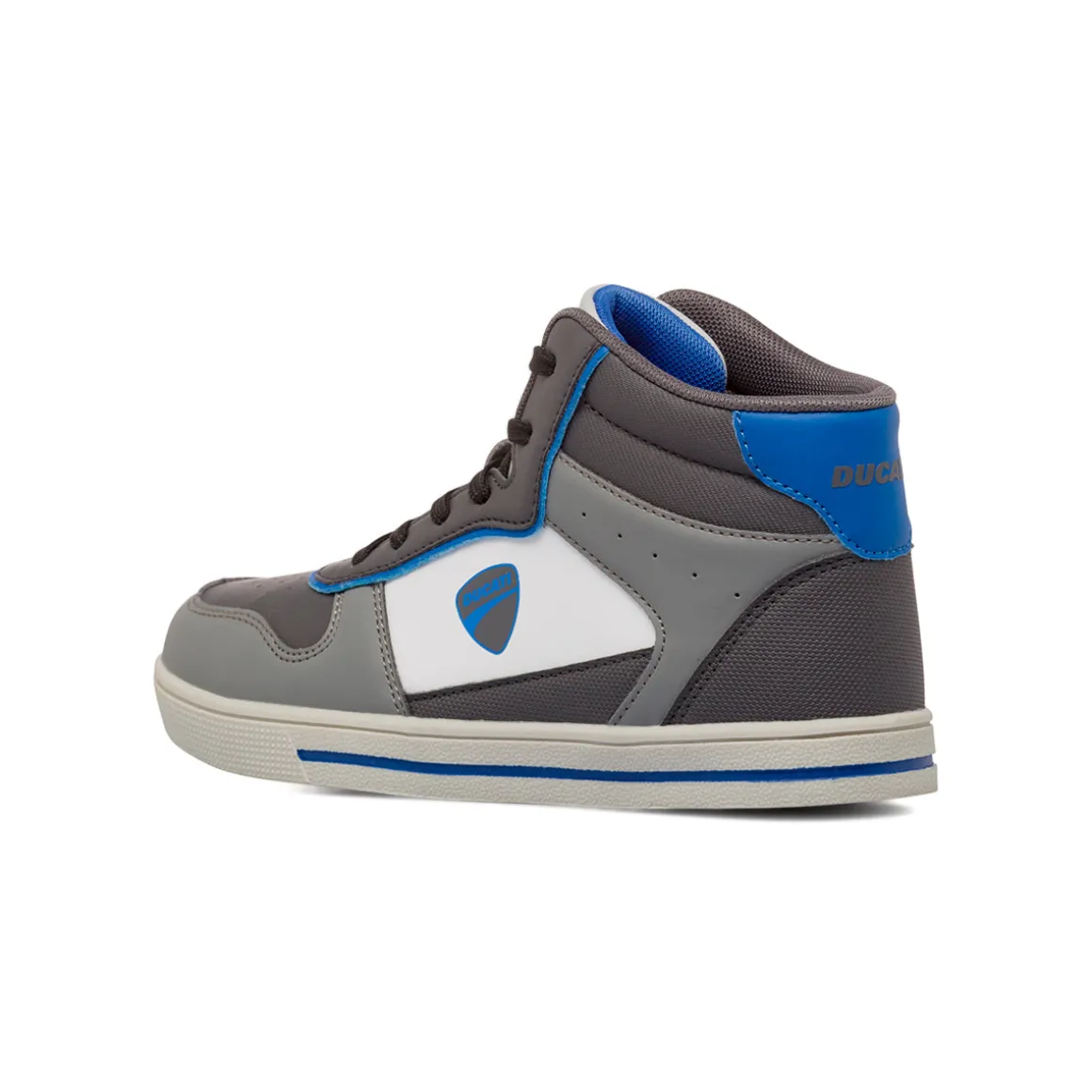 Sneakers grigie da Bambino con dettagli in contrasto blu Ducati