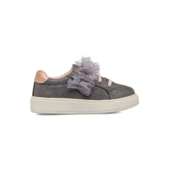 Sneakers Grigie da Bambina con fiocco in tulle Dieci Baci