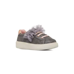Sneakers Grigie da Bambina con fiocco in tulle Dieci Baci