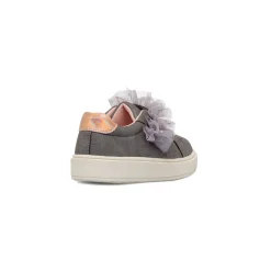 Sneakers Grigie da Bambina con fiocco in tulle Dieci Baci