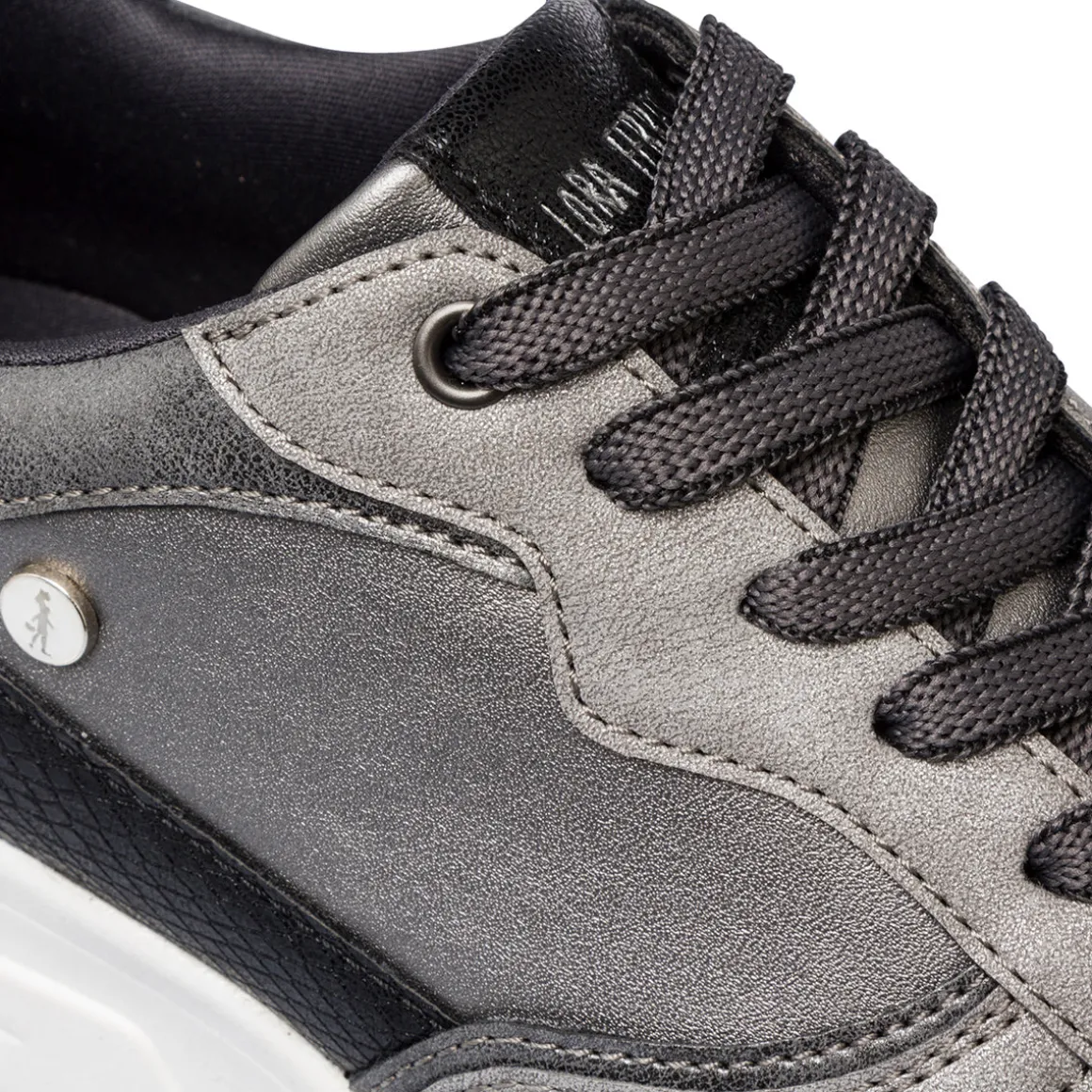 Sneakers grigie da donna con dettagli neri Lora Ferres