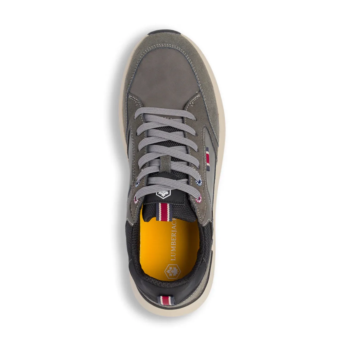 Sneakers Grigie da Uomo con inserti in contrasto Lumberjack