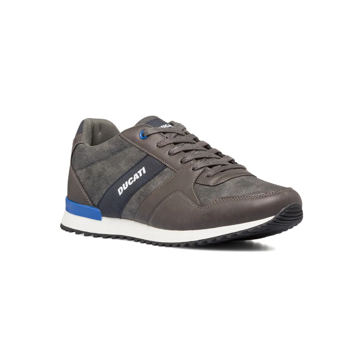 Sneakers grigie da uomo con logo laterale Ducati