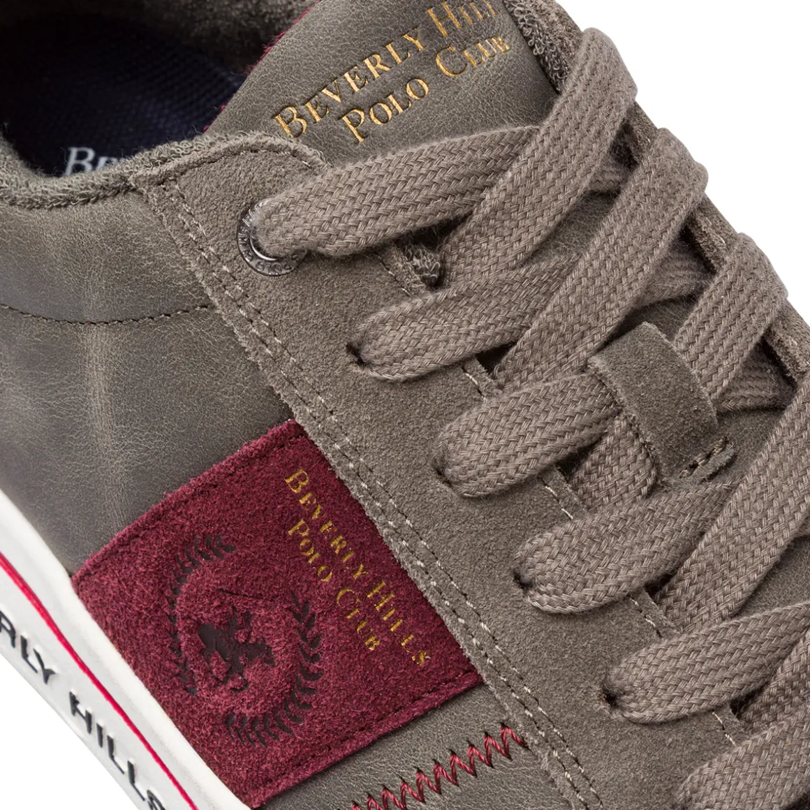 Sneakers Grigie da Uomo con dettagli in contrasto Beverly Hills Polo Club