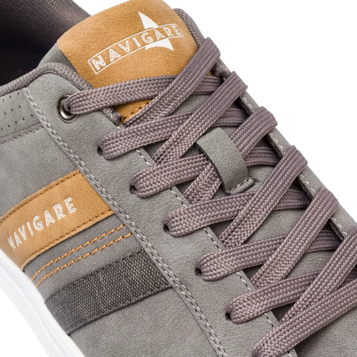 Sneakers grigie da Uomo con inserti Gialli Navigare