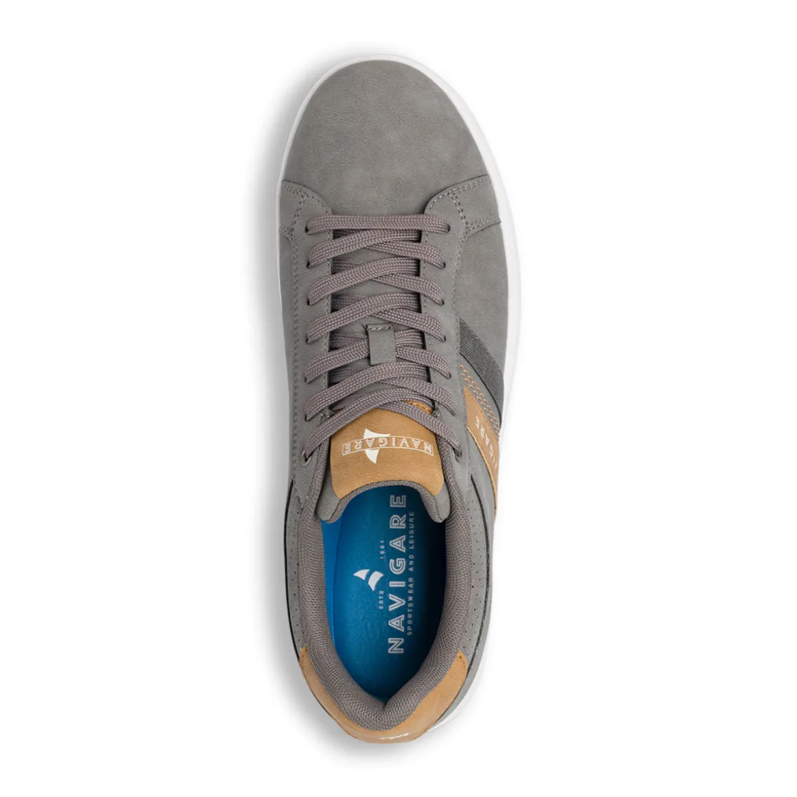 Sneakers grigie da Uomo con inserti Gialli Navigare
