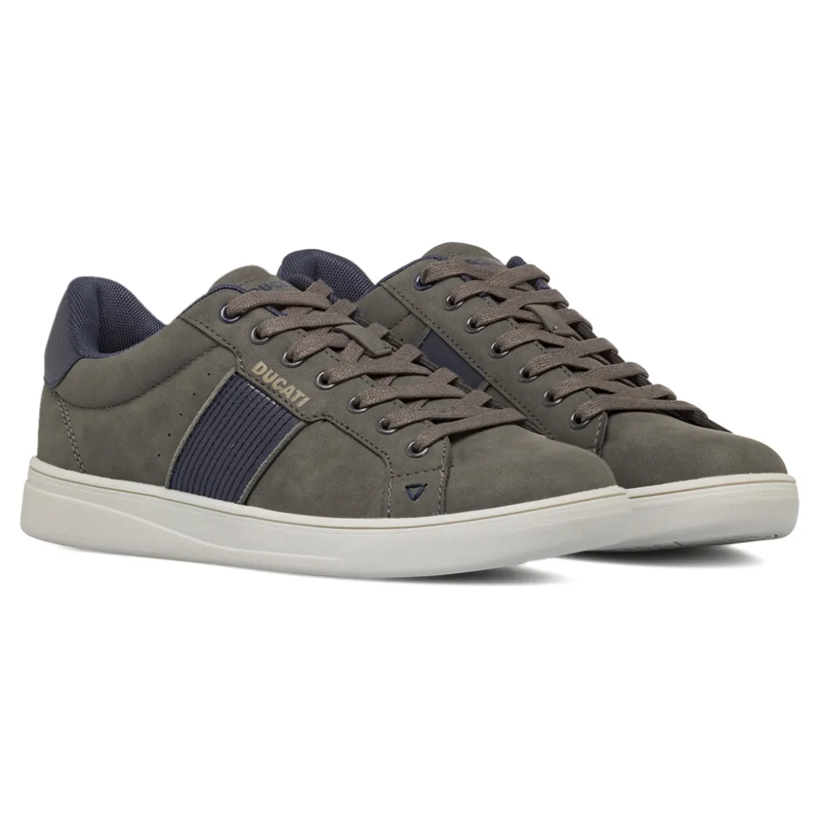 Sneakers grigie da Uomo con inserti blu Ducati
